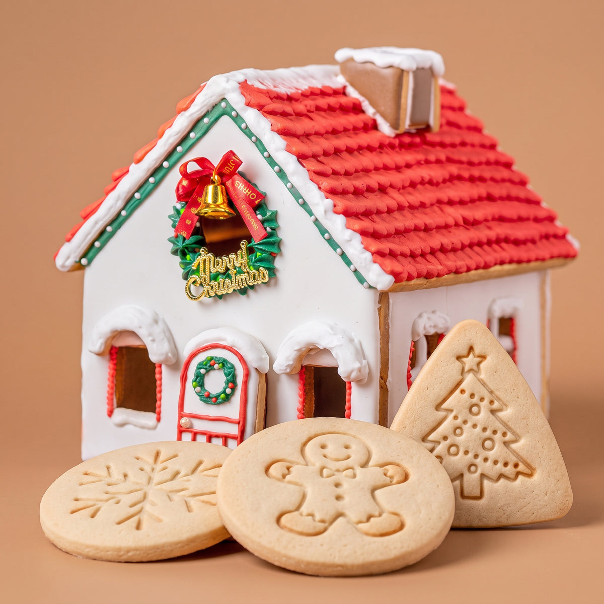 Holiday Gingerbread House Stamp & Bake Cookie Decorating Kit