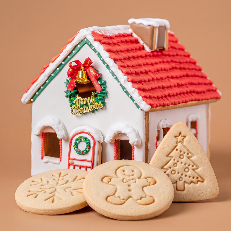 Holiday Gingerbread House Stamp & Bake Cookie Decorating Kit
