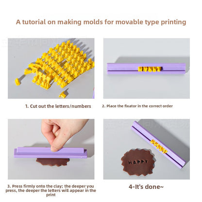 Customizable Alphanumeric Baking Stamp Mold | "Bake Your Words"