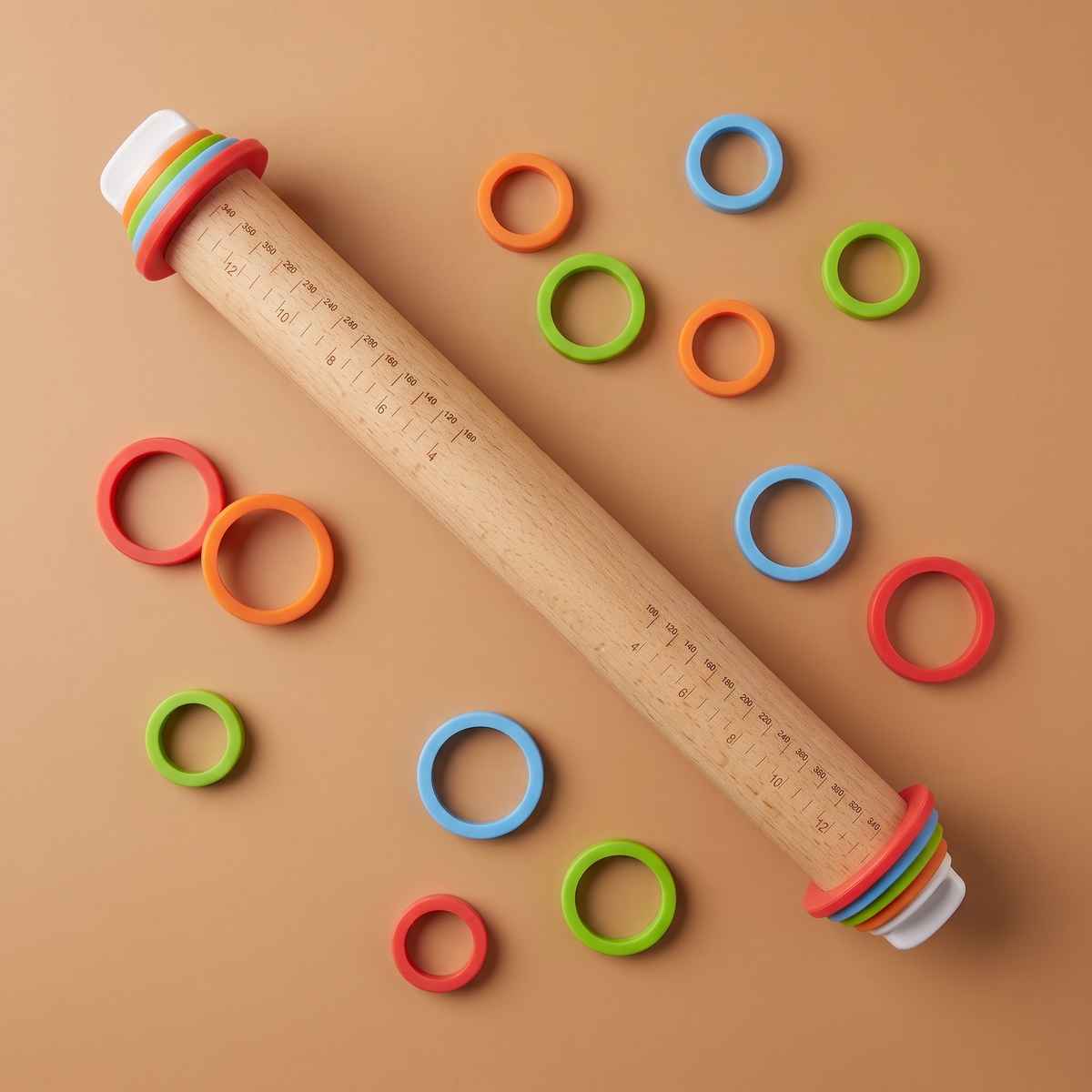 Adjustable Beech Wood Rolling Pin