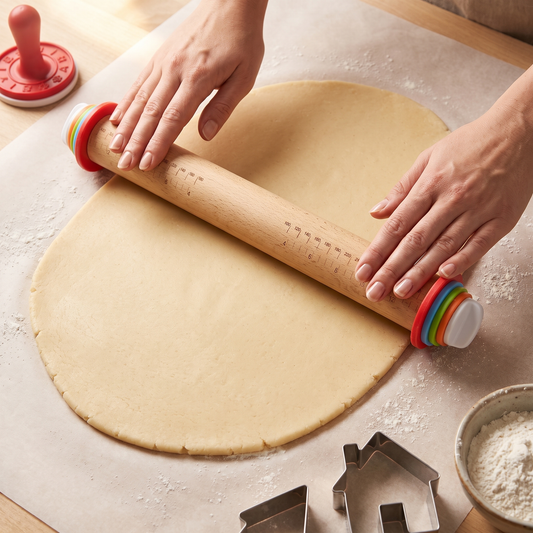 Adjustable Beech Wood Rolling Pin
